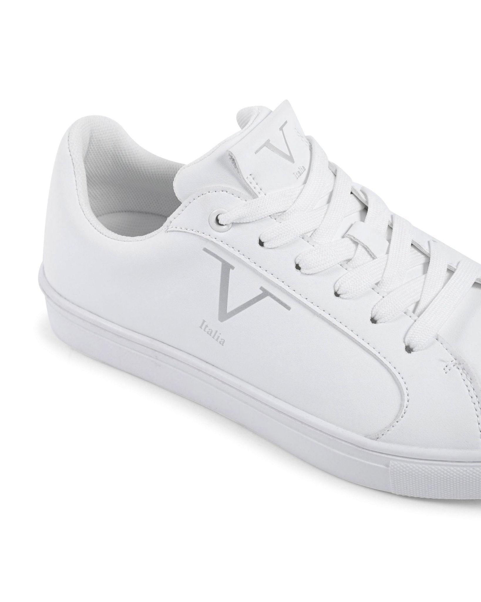 V Italia Women's White Sneakers - Premium Synthetic Leather SNK 001 W - Style Queenz