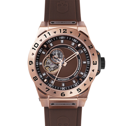 Vento Rose Gold Brown Watch - Men's Luxury GMT Timepiece