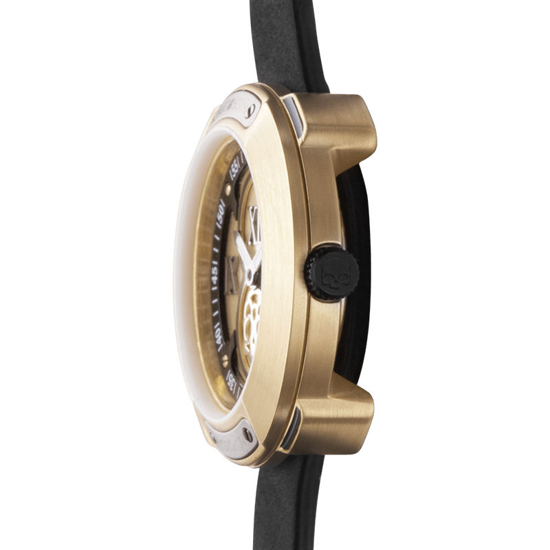 Vista Roman Gold Black Watch - Elegant Women's Timepiece with Leather Strap - Style Queenz