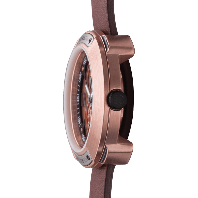 Vista Roman Rose Gold Watch - 29mm Brown Leather Strap Women's Timepiece - Style Queenz