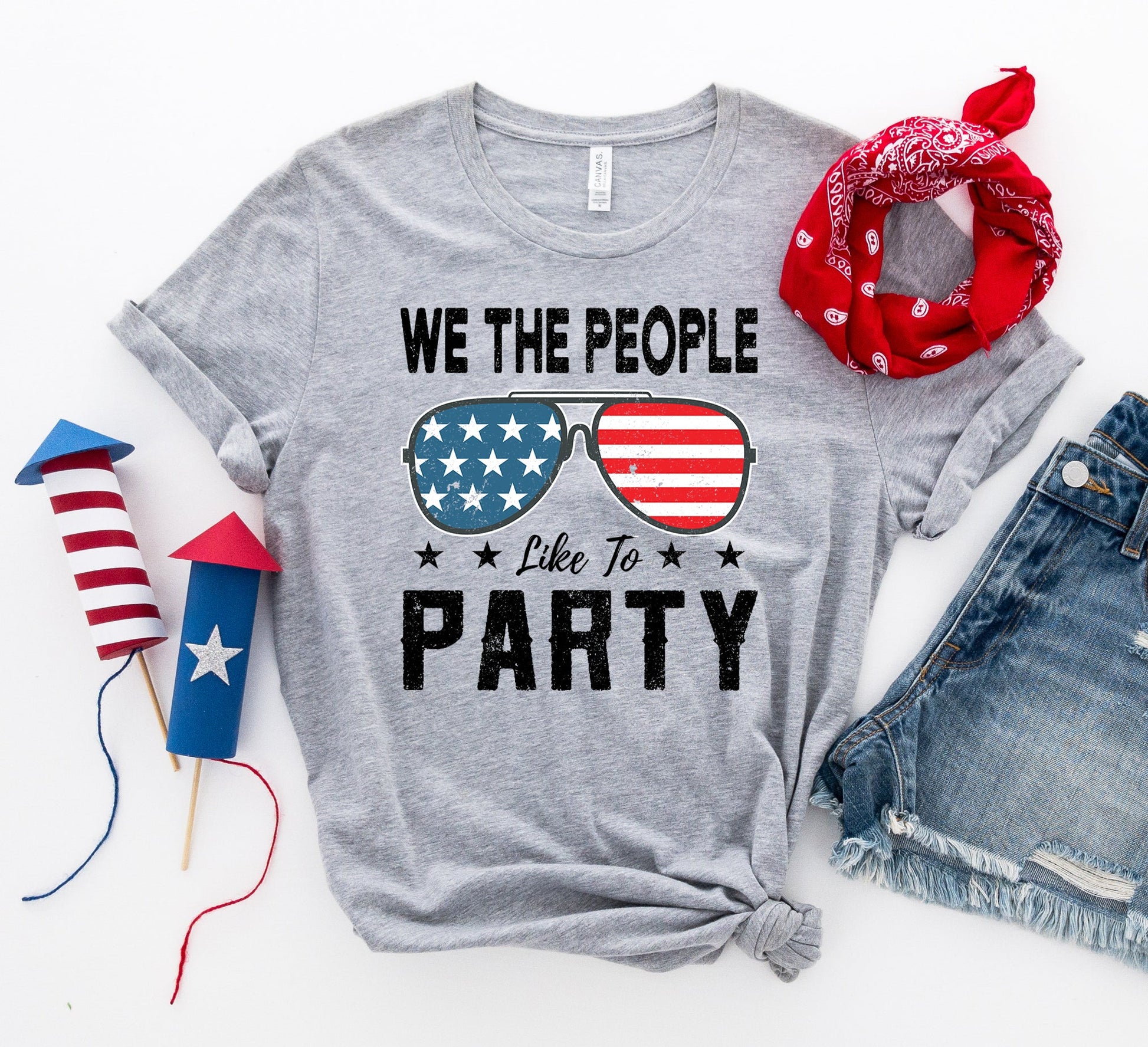 We the People Like to Party T-Shirt - Premium Cotton Patriotic Tee - Style Queenz
