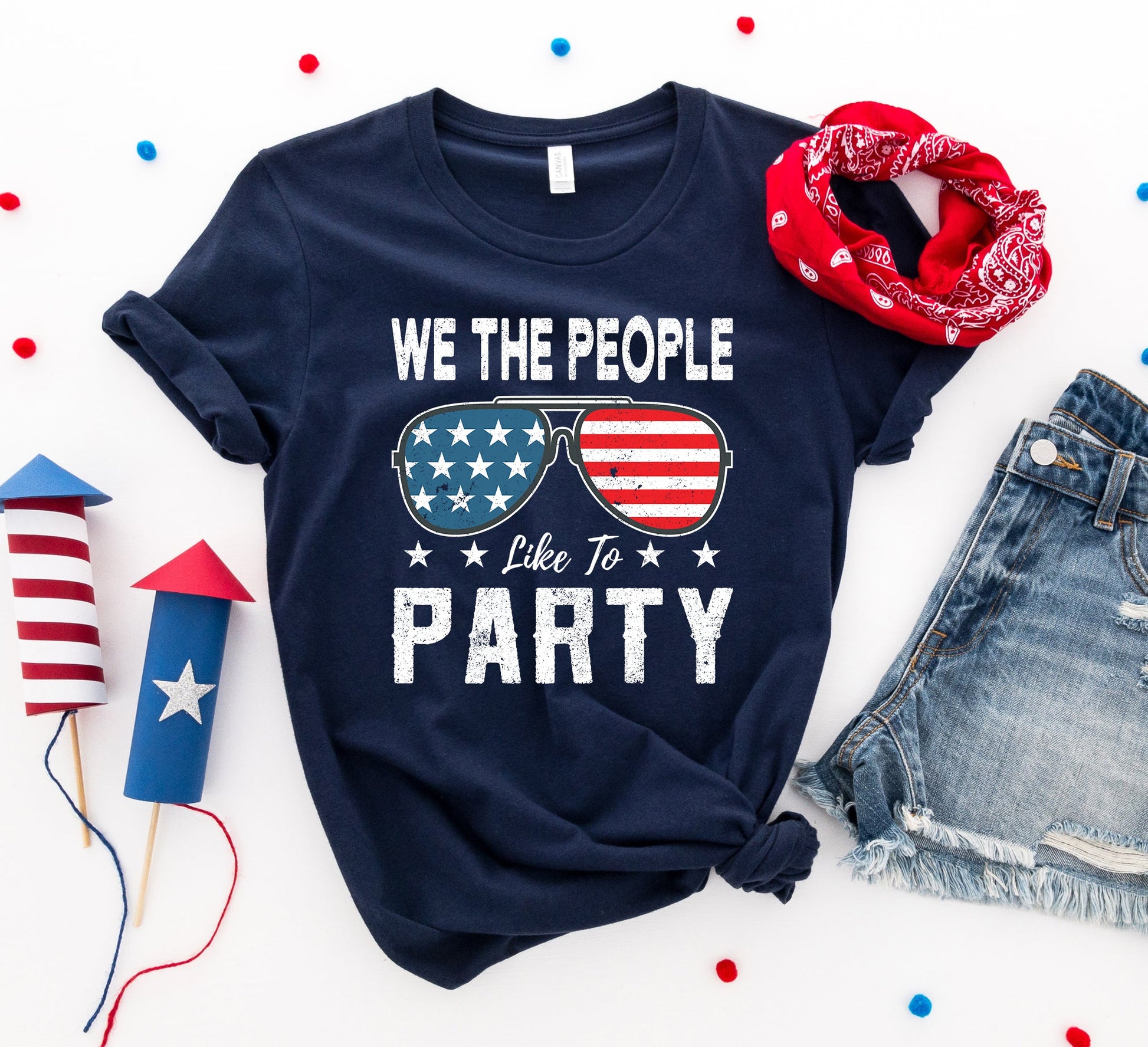 We the People Like to Party T-Shirt - Premium Cotton Patriotic Tee - Style Queenz