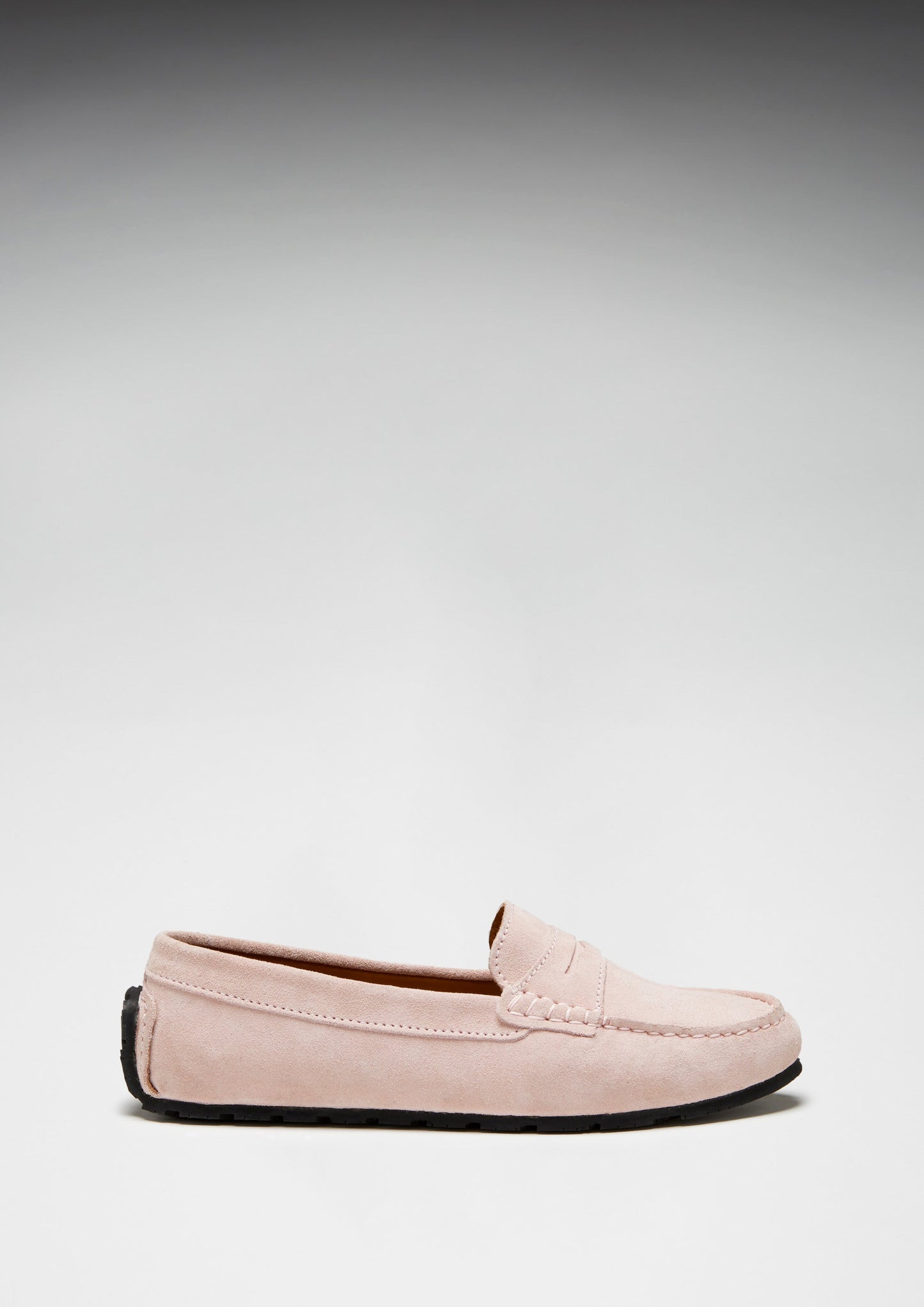 Ice Pink Suede Tyre Sole Penny Loafers - Women's