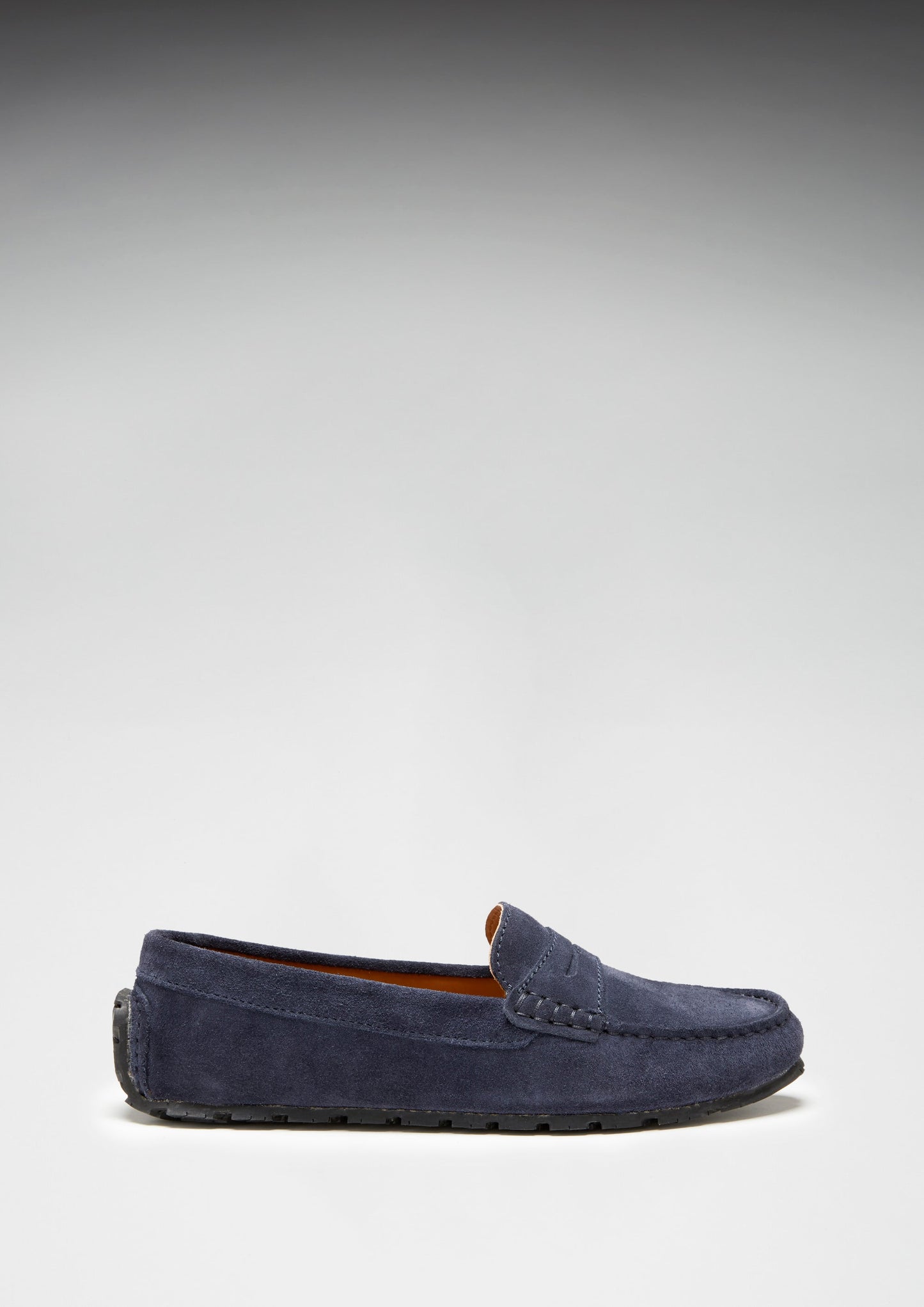 Women's Navy Blue Suede Eco Penny Loafers