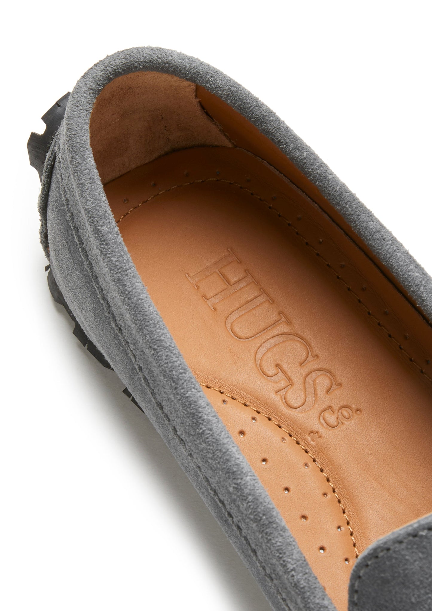 Slate Grey Suede Tyre Sole Penny Loafers - Women's