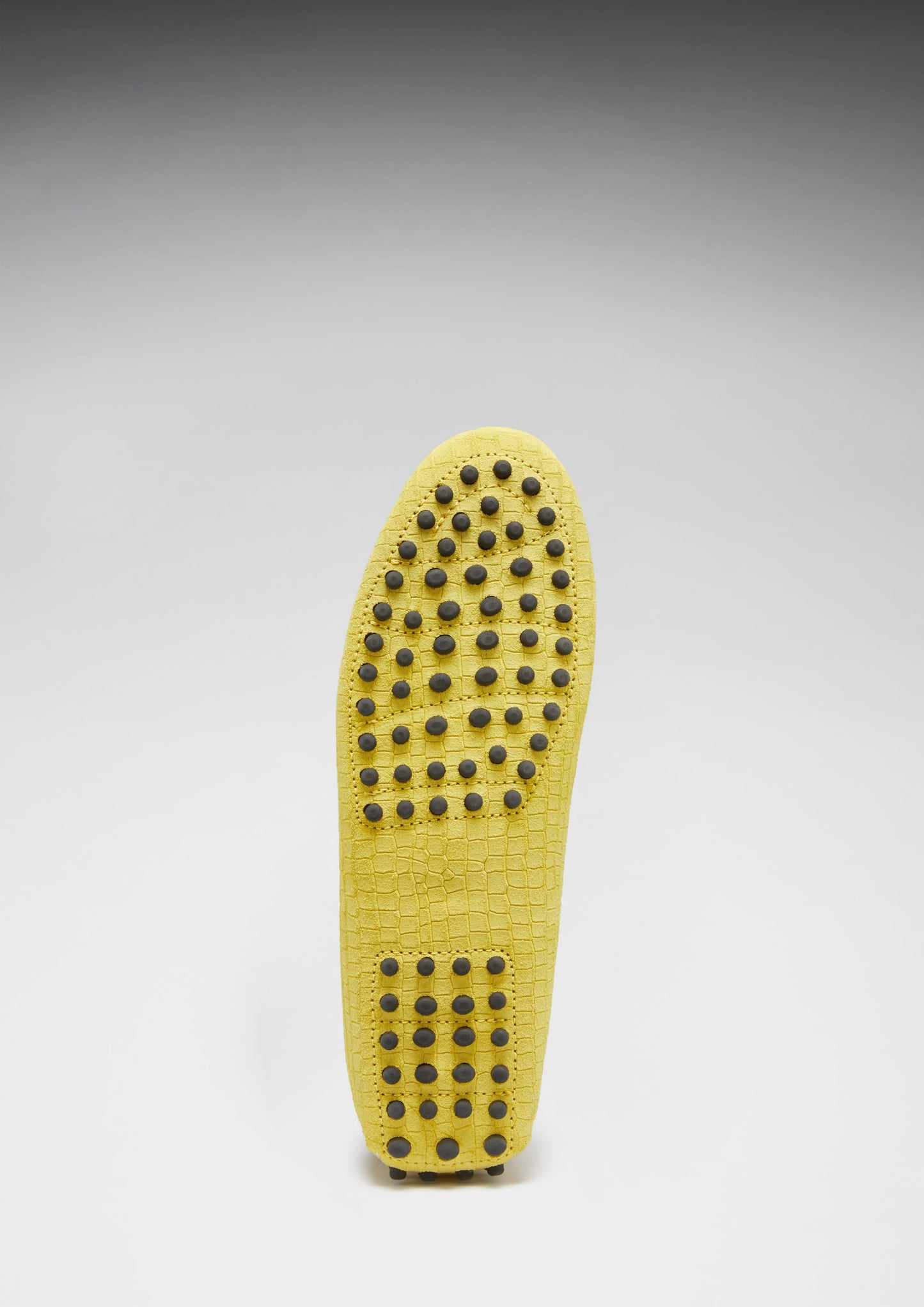 Women's Yellow Embossed Suede Driving Loafers