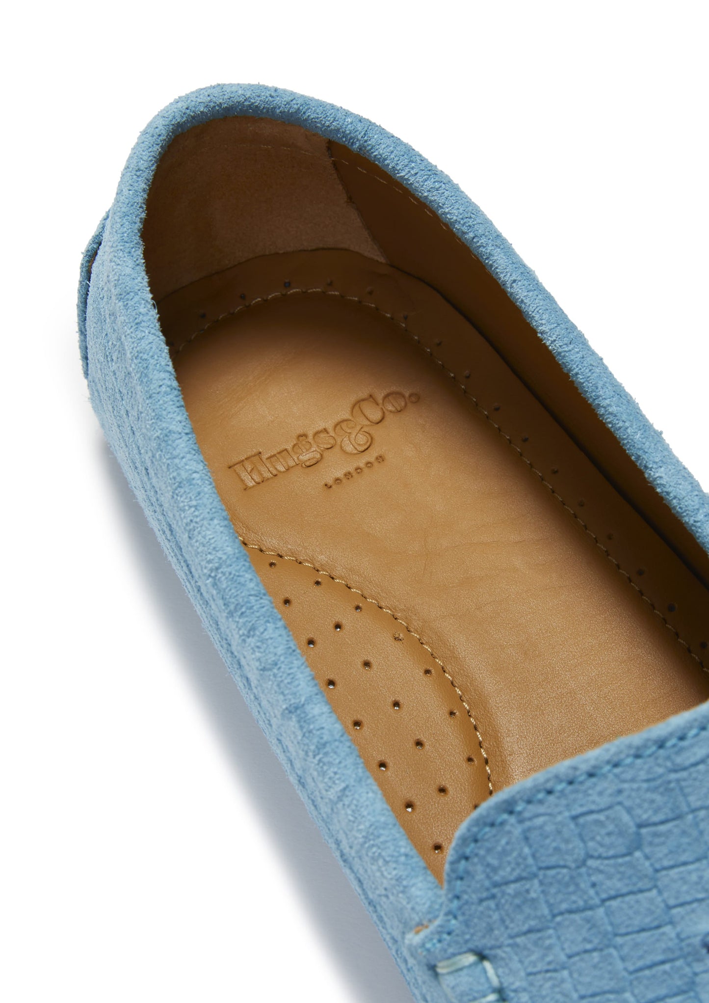 Women's Blue Embossed Tasselled Driving Loafers