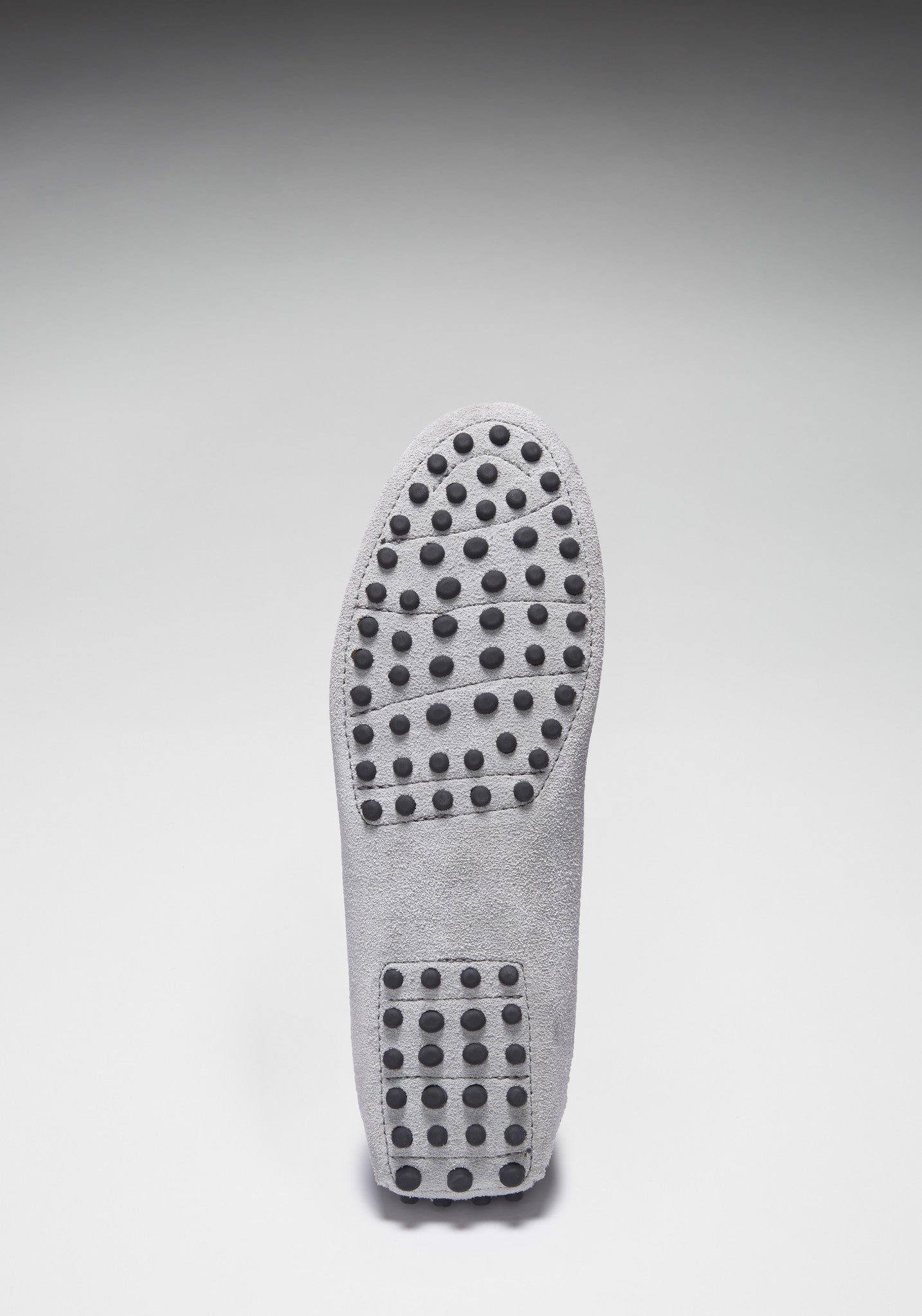 Dove Grey Suede Tasselled Driving Loafers