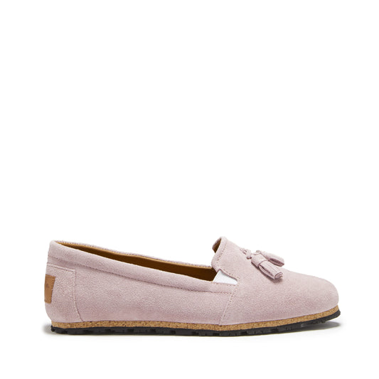 Women's Pink Suede Espadrilles - Italian Leather