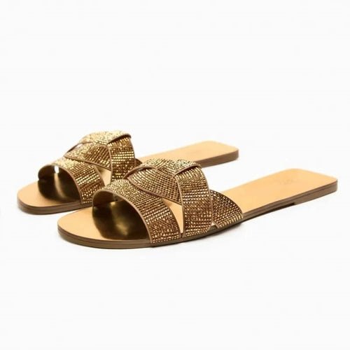 Women's Designer Chic Flat Sandals - Elegant Summer Footwear - Style Queenz