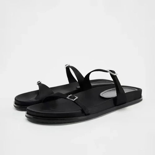 Women's Designer Chic Flat Sandals - Elegant Summer Footwear - Style Queenz