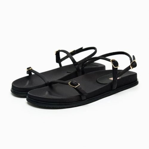 Women's Designer Chic Flat Sandals - Elegant Summer Footwear - Style Queenz