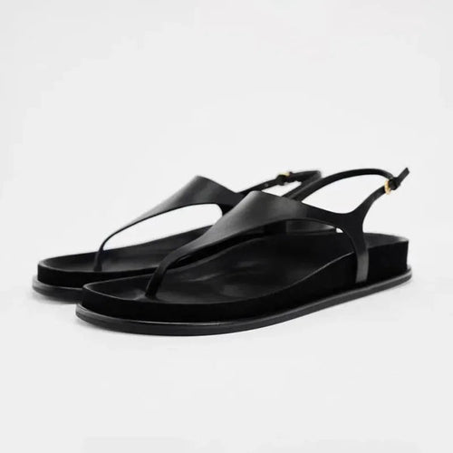 Women's Designer Chic Flat Sandals - Elegant Summer Footwear - Style Queenz