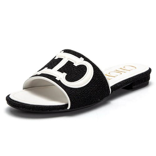 Women's Yellow Canvas Flat Sandals - Summer Fashion Slippers with Comfort Sole - Style Queenz