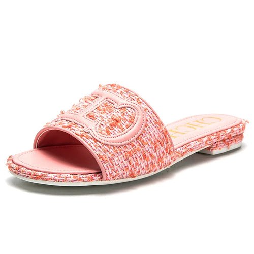 Women's Yellow Canvas Flat Sandals - Summer Fashion Slippers with Comfort Sole - Style Queenz