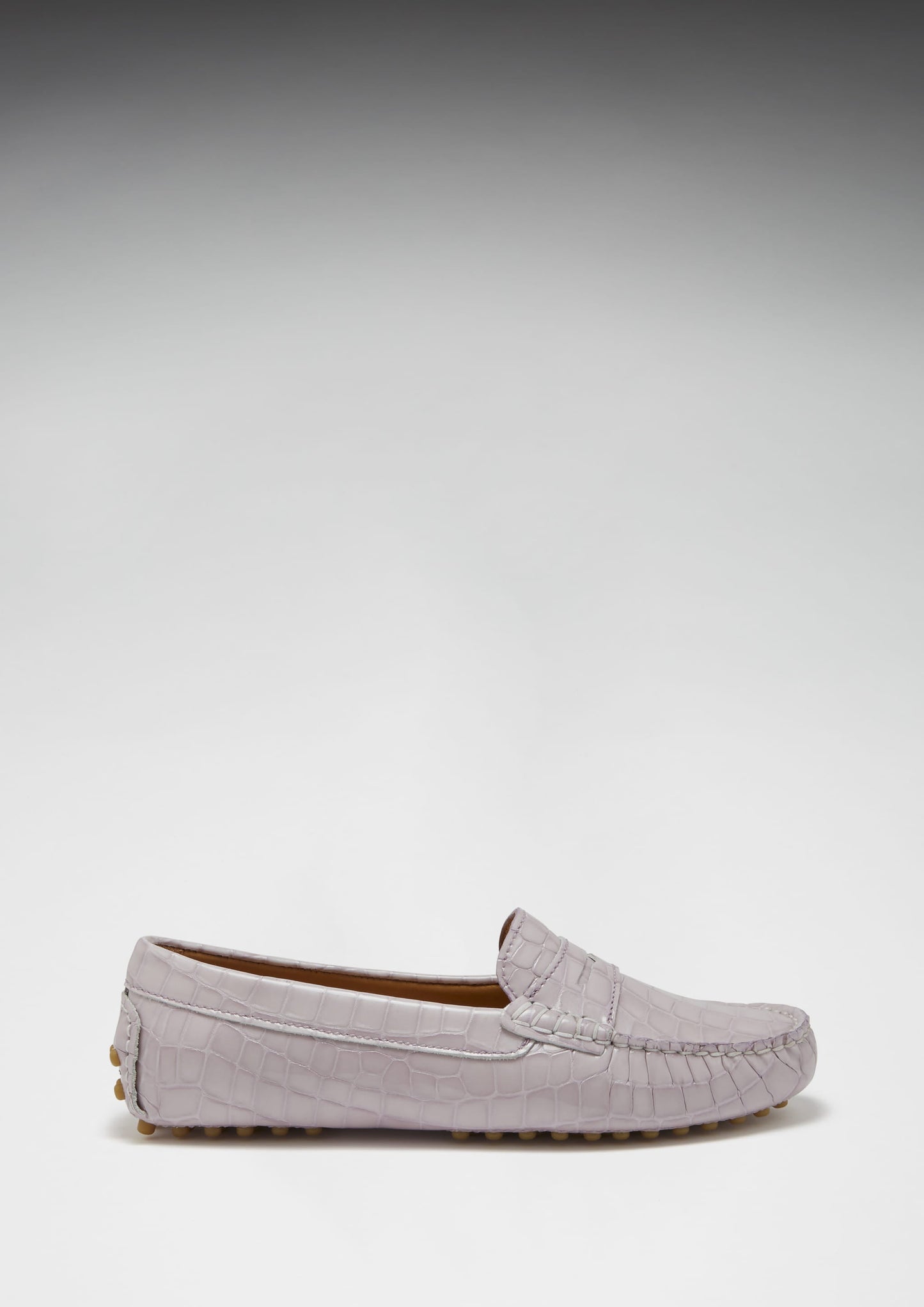 Women's Lilac Patent Leather Driving Loafers