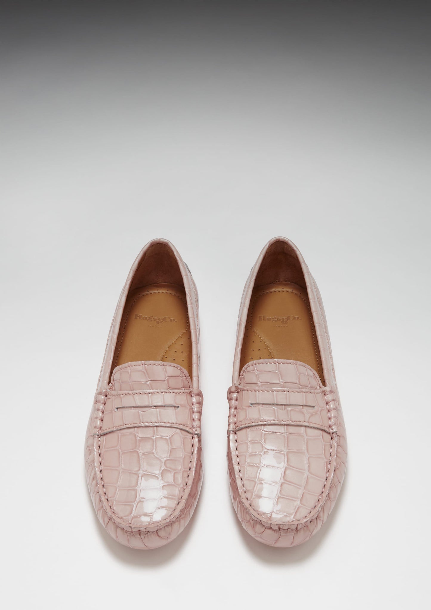 Women's Powder Pink Patent Leather Loafers