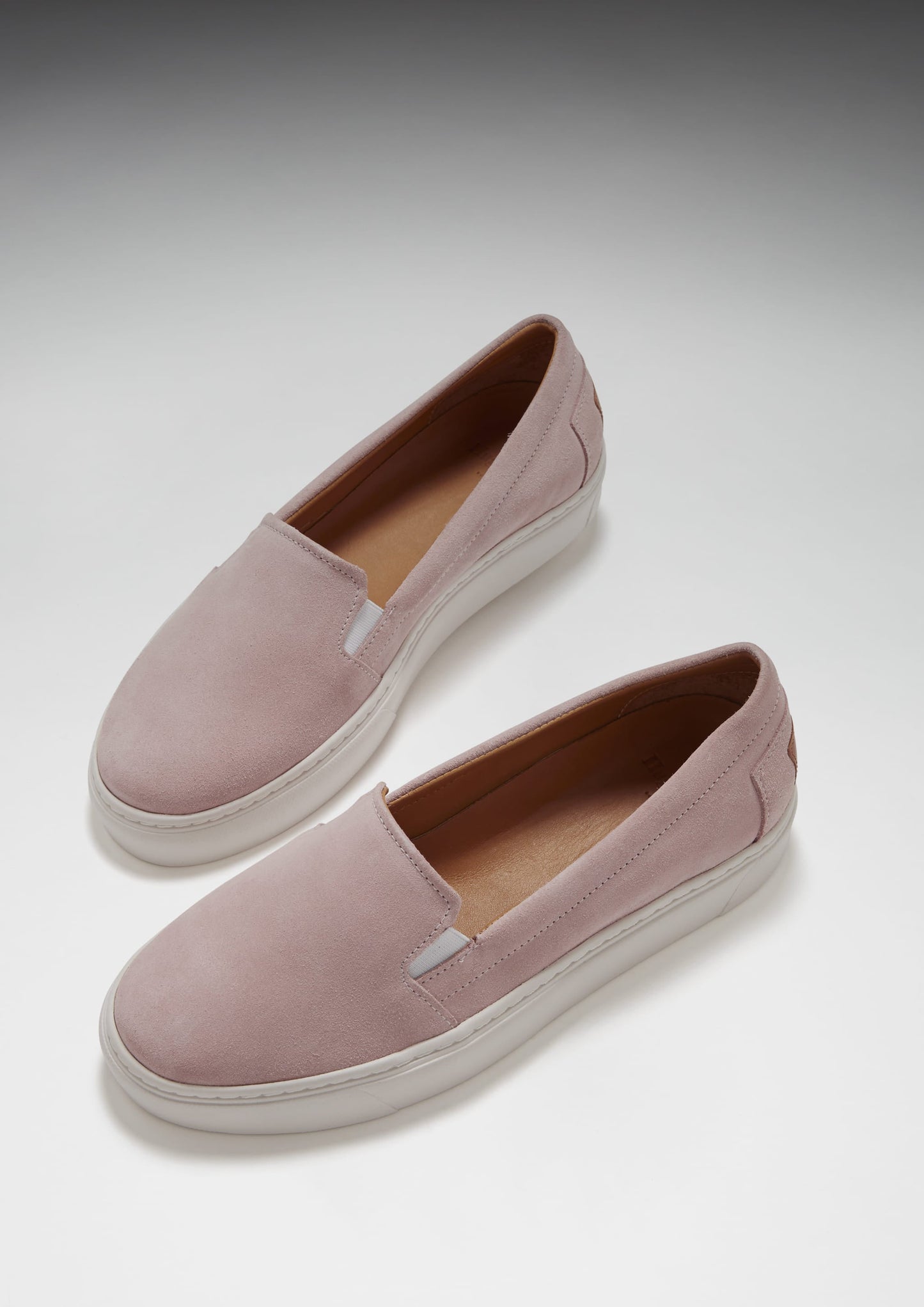 Women's Ice Pink Suede Slip-On Sneakers