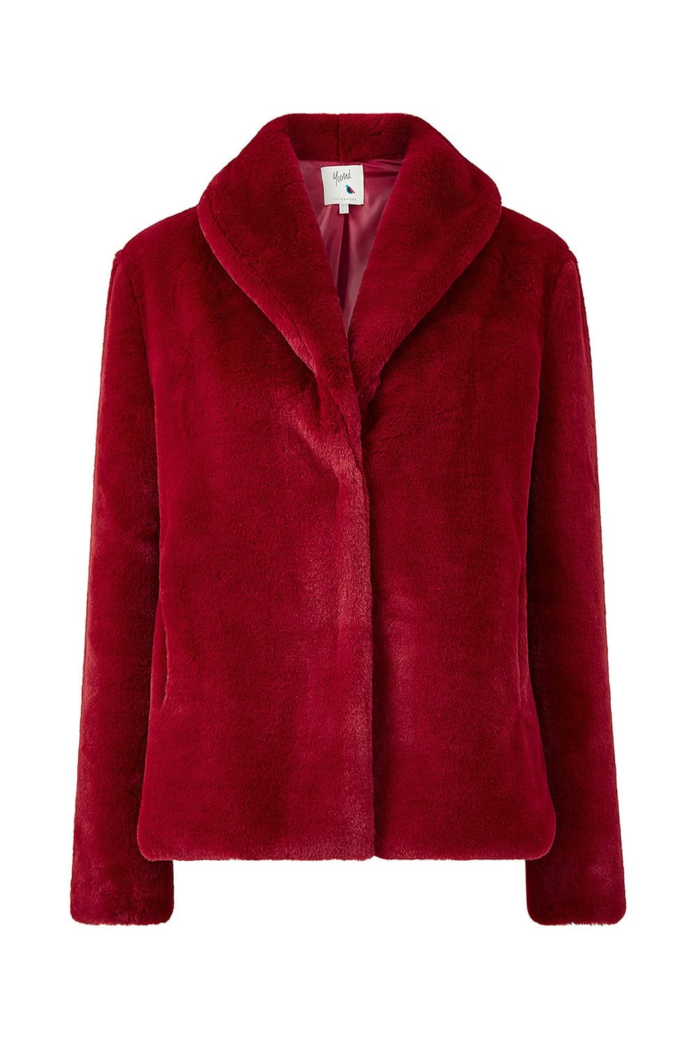 Red coat on a white background